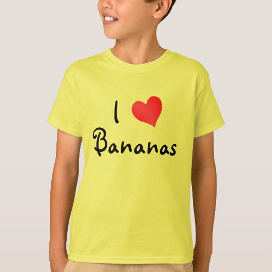 I Love Bananas T-shirt (Voorkant)