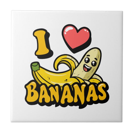 I Love Bananas Tegeltje (Voorkant)