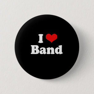 I Love Band Tshirt Ronde Button 5,7 Cm