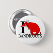 I Love Bandicoots Buttonnen Ronde Button 5,7 Cm (Voorkant /achterkant)