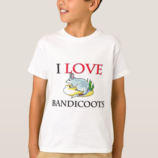 I Love Bandicoots T-shirt (Voorkant)
