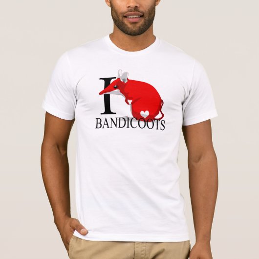 I Love Bandicoots T-shirts (Voorkant)