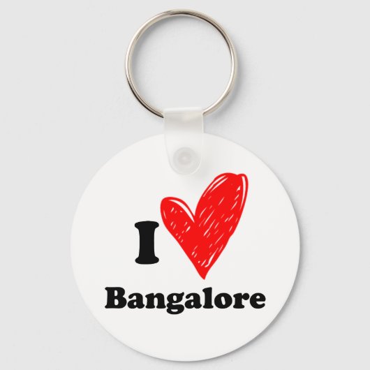 I Love Bangalore Sleutelhanger (Voorkant)