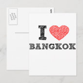 I Love Bangkok Briefkaart (Voorkant / Achterkant)