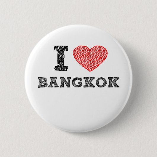 I Love Bangkok Ronde Button 5,7 Cm (Voorkant)