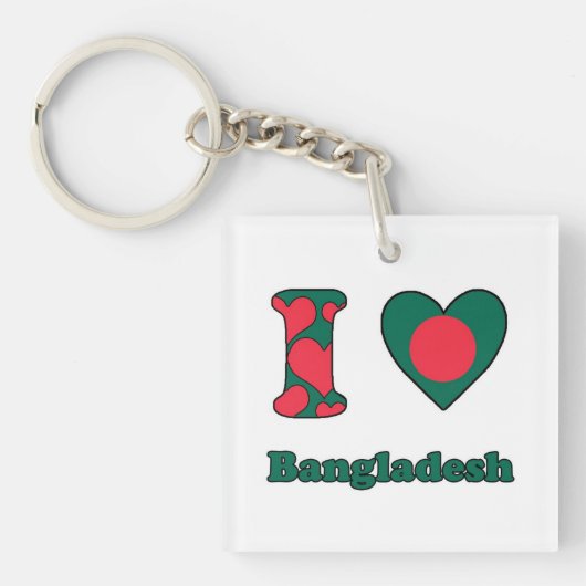 I love Bangladesh Sleutelhanger (voorkant)