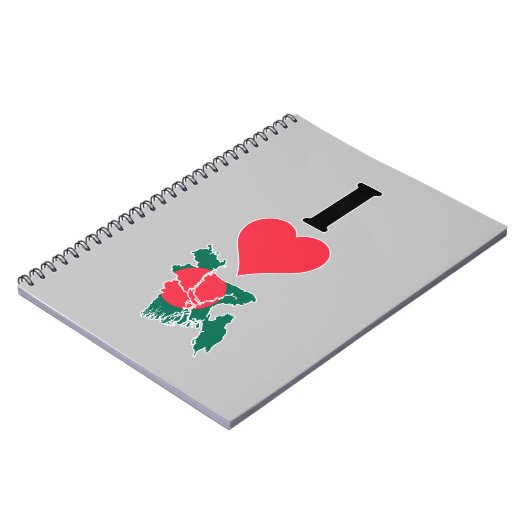 I Love Bangladesh Vertical Heart Country Flag Map Notitieboek (Linkerzijde)