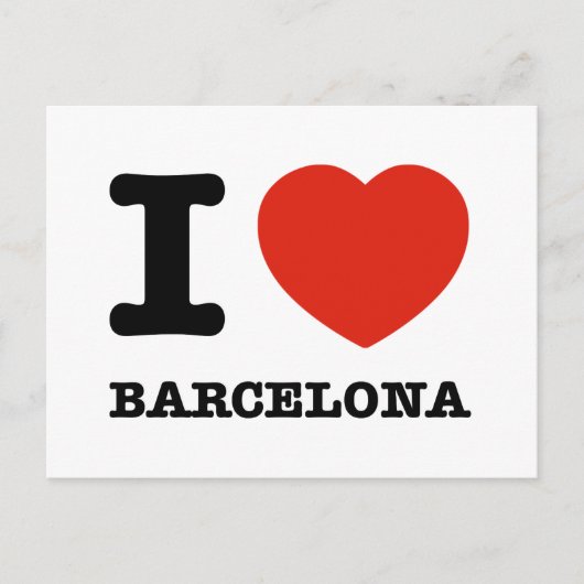 I Love Barcelona Briefkaart (Voorkant)