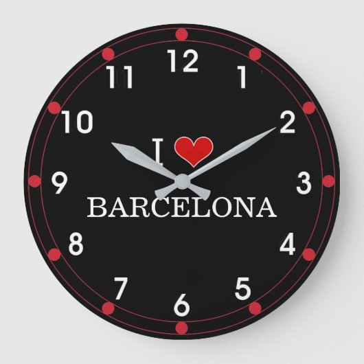I Love Barcelona Grote Klok (Voorkant)