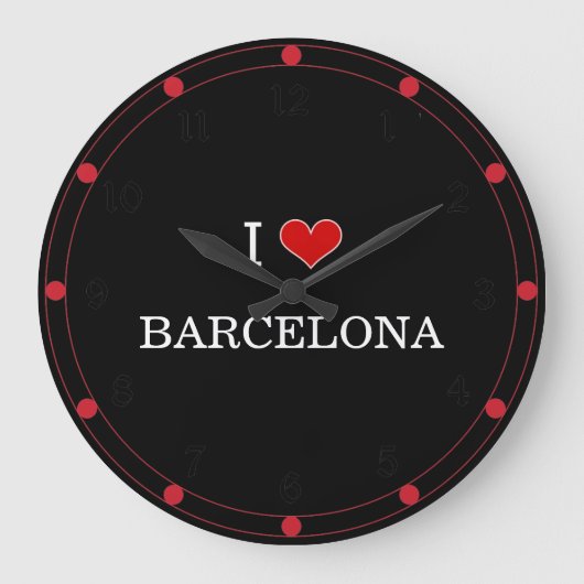 I Love Barcelona Grote Klok (Voorkant)
