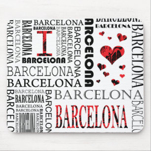 I Love Barcelona Mousepad Muismat