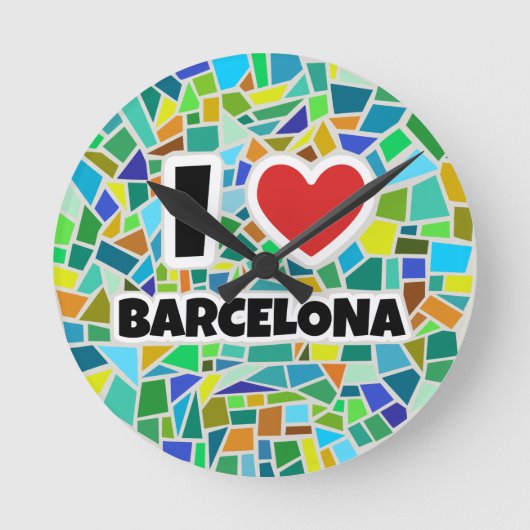 I love Barcelona Ronde Klok (Voorkant)