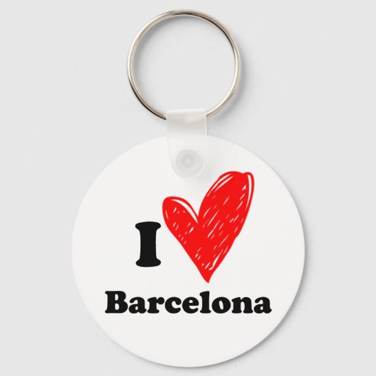 I Love Barcelona Sleutelhanger (Voorkant)