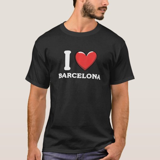 I Love Barcelona Spain Premium T-shirt (Voorkant)