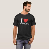 I Love Barcelona Spain Premium T-shirt (Voorkant volledig)