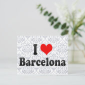 I Love Barcelona, Spanje Briefkaart (Staand voorkant)