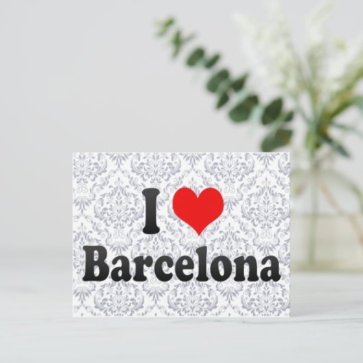 I Love Barcelona, Spanje Briefkaart (Staand voorkant)