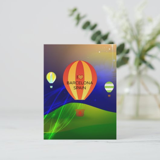 I Love Barcelona, Spanje Briefkaart (Staand voorkant)