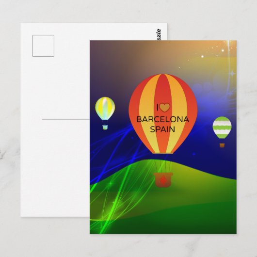 I Love Barcelona, Spanje Briefkaart (Voorkant / Achterkant)