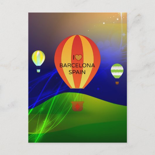 I Love Barcelona, Spanje Briefkaart (Voorkant)