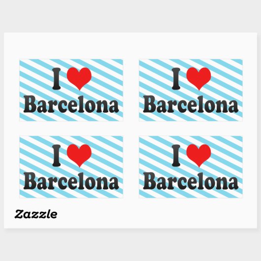 I Love Barcelona, Spanje Rechthoekige Sticker (Vel)