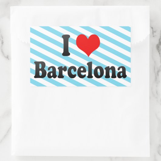I Love Barcelona, Spanje Rechthoekige Sticker (Tas)