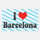 I Love Barcelona, Spanje Rechthoekige Sticker (Voorkant)