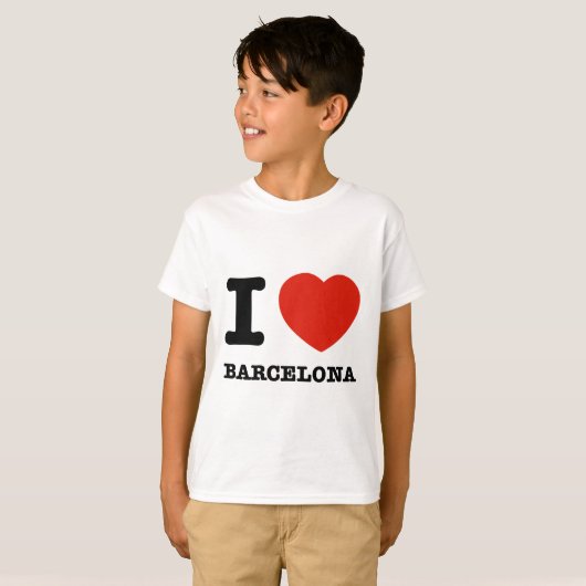 I Love Barcelona T-shirt (Voorkant volledig)