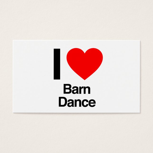 i love barn dans visitekaartje (Voorkant)