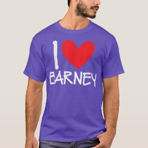 I Love Barney Name Heart Personated Mannen Guy BFF T-shirt