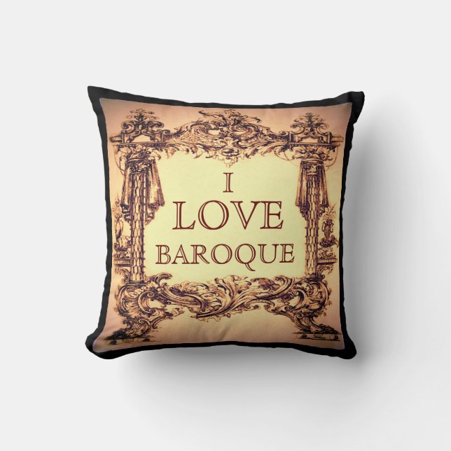 I Love Baroque Throw Cushion Kussen (Voorkant)