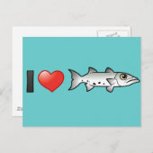 I Love Barracuda Briefkaart (Voorkant / Achterkant)