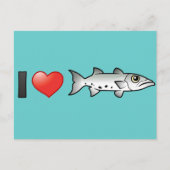 I Love Barracuda Briefkaart (Voorkant)