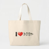 I Love Barracuda Grote Tote Bag (Voorkant)