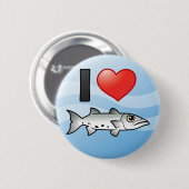 I Love Barracuda Ronde Button 5,7 Cm (Voorkant /achterkant)