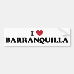 I Love Barranquilla Colombia Bumpersticker