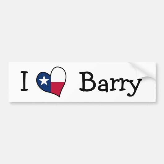 I Love Barry Bumpersticker (Voorkant)