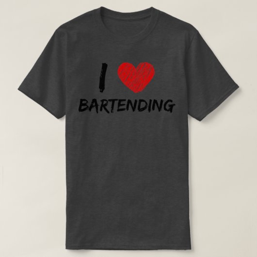 I Love Bartending T-shirt (Design voorkant)