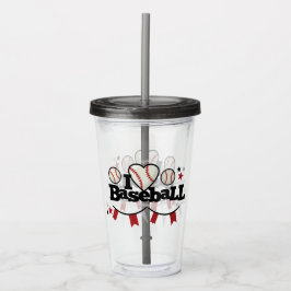 I Love Baseball Acryltumbler Acryl Drinkbeker