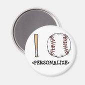 I Love (Baseball),<PERSONALIZE> Magneet (Voorkant / Achterkant)