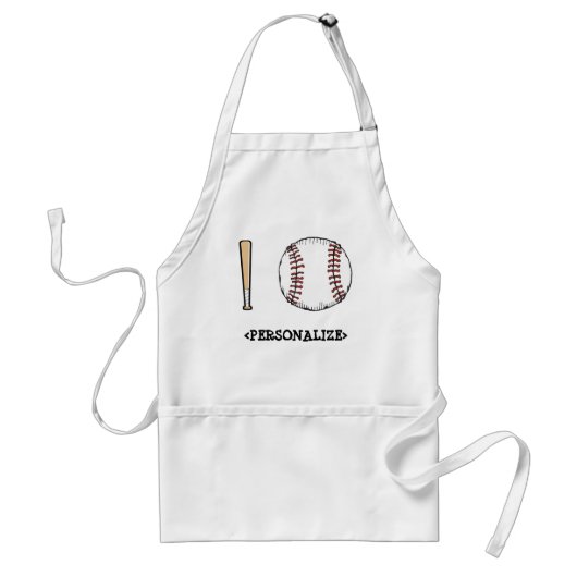 I Love (Baseball),<PERSONALIZE> Standaard Schort (Voorkant)