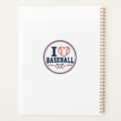 I Love Baseball Player & Team Planner Design (Achterkant)