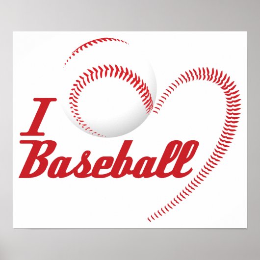 I Love Baseball Poster (Voorkant)
