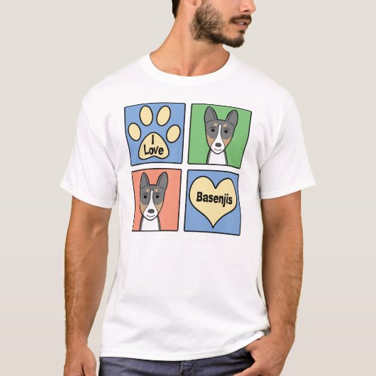 I Love Basenjis T-shirt (Voorkant)
