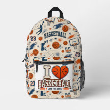 I Love Basketball Backpack | Basketball Player Spo