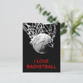 I Love Basketball Briefkaart (Staand voorkant)