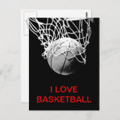 I Love Basketball Briefkaart (Voorkant / Achterkant)