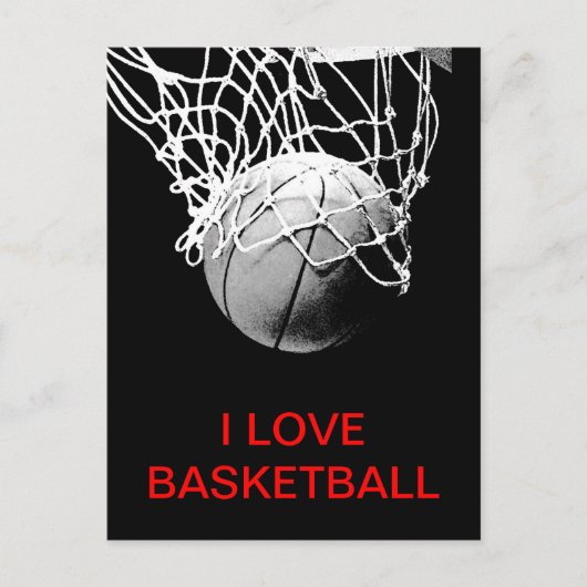 I Love Basketball Briefkaart (Voorkant)