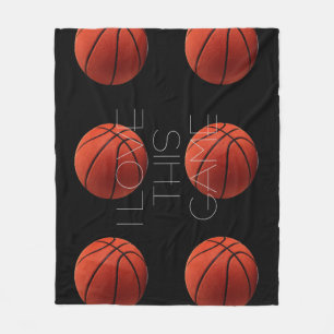 I Love Basketball Close Fleece Deken