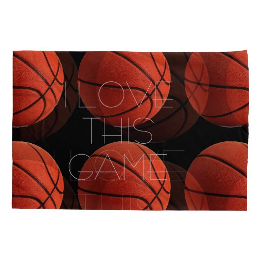 I Love Basketball Close Kussensloop (Achterkant)